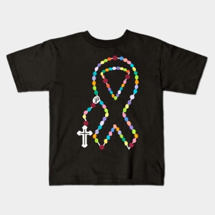 All Cancer Matters Awareness Cross All Ribbons Kids T-Shirt